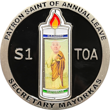Load image into Gallery viewer, LL-001 Secretary Mayorkas Patron Saint CBP HSI CIS FEMA ICE Border Patrol Challenge Coin