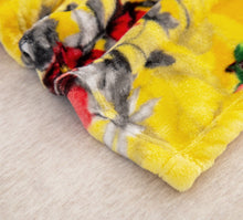 Load image into Gallery viewer, DaDa Bedding Yellow Farmhouse Rustic Spring Floral Hummingbirds Soft Fleece Throw Blanket (925)