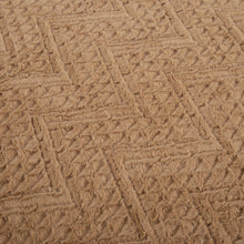 Load image into Gallery viewer, Tache Caramel Brown Faux Fur Throw Blanket Chevron Geometric Embossed (#10)