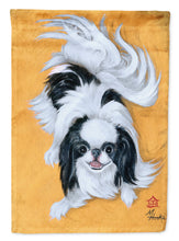 Load image into Gallery viewer, Japanese Chin Black White Play Flag Canvas House Size MH1034CHF