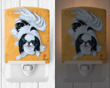 Load image into Gallery viewer, Japanese Chin Black White Play Ceramic Night Light MH1034CNL