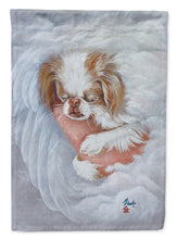 Load image into Gallery viewer, Japanese Chin in an Angels Arms Garden Flag – Decorative Outdoor Yard Flag MH1037GF