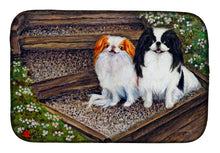 Load image into Gallery viewer, Japanese Chin Daddy's Girls Dish Drying Mat – Absorbent, Artistic Kitchen Essentials MH1047DDM