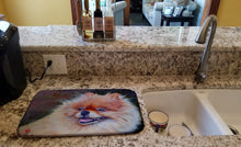 Load image into Gallery viewer, Pomeranian Head Dish Drying Mat – Absorbent, Artistic Kitchen Essentials MH1056DDM