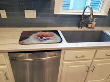 Load image into Gallery viewer, Pomeranian Head Dish Drying Mat – Absorbent, Artistic Kitchen Essentials MH1056DDM