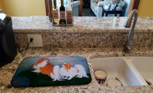 Load image into Gallery viewer, Japanese Chin Standing on my tail Dish Drying Mat – Absorbent, Artistic Kitchen Essentials MH1059DDM