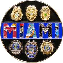 Load image into Gallery viewer, BL11-018 FDLE Miami-Dade Miami FHP Sunrise Fort Lauderdale Florida Police Challenge Coin