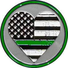 Load image into Gallery viewer, GL2-018 MILF Military Border Patrol Challenge Coin Thin Green Line Heart Flag Wife Girlfriend Sidepiece gifts