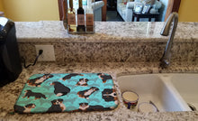 Load image into Gallery viewer, Bernese Mountain Dog Dish Drying Mat – Absorbent, Artistic Kitchen Essentials