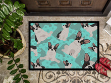 Load image into Gallery viewer, Black and White French Bulldog Doormat - 24x36 Decorative Floor Mat – Indoor/Outdoor Rug with Artistic Flair