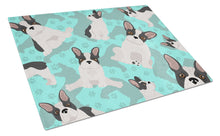 Load image into Gallery viewer, Black and White French Bulldog Glass Cutting Boards – Durable, Decorative Kitchen Art Large
