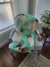 Load image into Gallery viewer, Black and White French Bulldog Quilted Blanket 50x60