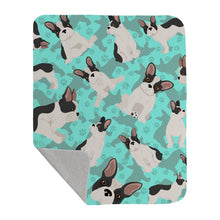 Load image into Gallery viewer, Black and White French Bulldog Quilted Blanket 50x60