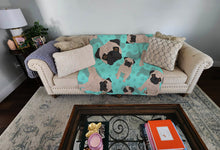 Load image into Gallery viewer, Fawn Pug Quilted Blanket 50x60