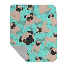 Load image into Gallery viewer, Fawn Pug Quilted Blanket 50x60