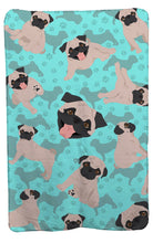 Load image into Gallery viewer, Fawn Pug Soft Travel Blanket with Bag