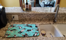 Load image into Gallery viewer, Boston Terrier Dish Drying Mat – Absorbent, Artistic Kitchen Essentials