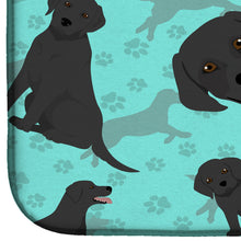 Load image into Gallery viewer, Black Labrador Retriever Dish Drying Mat – Absorbent, Artistic Kitchen Essentials