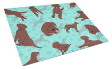 Load image into Gallery viewer, Chocolate Labrador Retriever Glass Cutting Boards – Durable, Decorative Kitchen Art Large