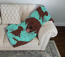 Load image into Gallery viewer, Chocolate Labrador Retriever Quilted Blanket 50x60