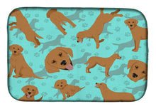 Load image into Gallery viewer, Red Fox Labrador Retriever Dish Drying Mat – Absorbent, Artistic Kitchen Essentials