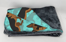 Load image into Gallery viewer, German Shepherd Soft Travel Blanket with Bag