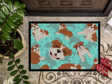 Load image into Gallery viewer, Red and White English Bulldog Doormat - 24x36 Decorative Floor Mat – Indoor/Outdoor Rug with Artistic Flair