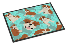 Load image into Gallery viewer, Red and White English Bulldog Doormat - 24x36 Decorative Floor Mat – Indoor/Outdoor Rug with Artistic Flair