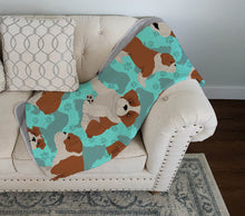 Load image into Gallery viewer, Red and White English Bulldog Quilted Blanket 50x60