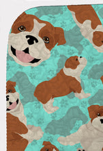 Load image into Gallery viewer, Red and White English Bulldog Quilted Blanket 50x60