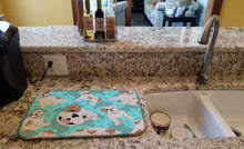 Load image into Gallery viewer, Piebald English Bulldog Dish Drying Mat – Absorbent, Artistic Kitchen Essentials