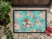Load image into Gallery viewer, Piebald English Bulldog Doormat - 24x36 Decorative Floor Mat – Indoor/Outdoor Rug with Artistic Flair