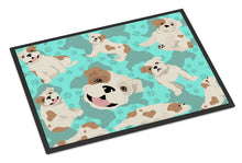 Load image into Gallery viewer, Piebald English Bulldog Doormat - 24x36 Decorative Floor Mat – Indoor/Outdoor Rug with Artistic Flair