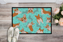 Load image into Gallery viewer, Red and White Pembroke Corgi Doormat - 24x36 Decorative Floor Mat – Indoor/Outdoor Rug with Artistic Flair