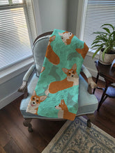 Load image into Gallery viewer, Red and White Pembroke Corgi Quilted Blanket 50x60