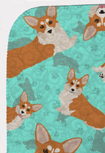 Load image into Gallery viewer, Red and White Pembroke Corgi Quilted Blanket 50x60