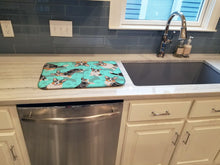 Load image into Gallery viewer, Blue Merle Welsh Cardigan Corgi Dish Drying Mat – Absorbent, Artistic Kitchen Essentials