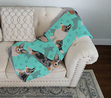 Load image into Gallery viewer, Blue Merle Welsh Cardigan Corgi Quilted Blanket 50x60