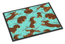 Load image into Gallery viewer, Chocolate and Tan Dachshund Doormat - 24x36 Decorative Floor Mat – Indoor/Outdoor Rug with Artistic Flair