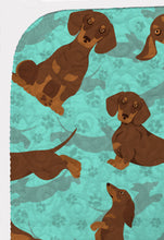 Load image into Gallery viewer, Chocolate and Tan Dachshund Quilted Blanket 50x60