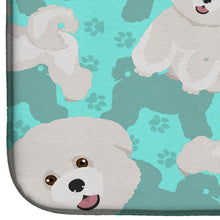 Load image into Gallery viewer, Bichon Frise Dish Drying Mat – Absorbent, Artistic Kitchen Essentials