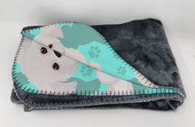 Load image into Gallery viewer, Bichon Frise Soft Travel Blanket with Bag