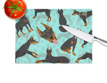 Load image into Gallery viewer, Doberman Pinscher Glass Cutting Boards – Durable, Decorative Kitchen Art Large