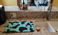 Load image into Gallery viewer, Black Standard Poodle Dish Drying Mat – Absorbent, Artistic Kitchen Essentials
