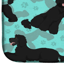 Load image into Gallery viewer, Black Standard Poodle Dish Drying Mat – Absorbent, Artistic Kitchen Essentials