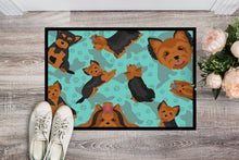Load image into Gallery viewer, Black and Tan Yorkie Doormat - 24x36 Decorative Floor Mat – Indoor/Outdoor Rug with Artistic Flair