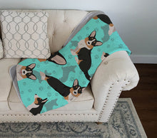 Load image into Gallery viewer, Tricolor Cardigan Corgi Quilted Blanket 50x60