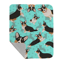 Load image into Gallery viewer, Tricolor Cardigan Corgi Quilted Blanket 50x60