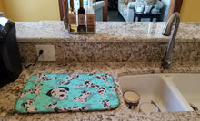 Load image into Gallery viewer, Harlequin Natural Ears Great Dane Dish Drying Mat – Absorbent, Artistic Kitchen Essentials