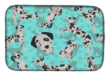 Load image into Gallery viewer, Harlequin Natural Ears Great Dane Dish Drying Mat – Absorbent, Artistic Kitchen Essentials